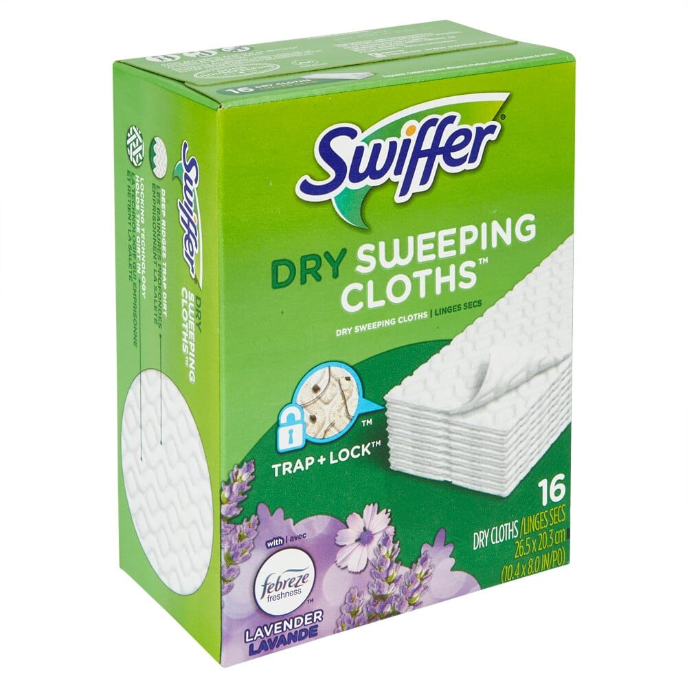 Swiffer Sweeper Dry Sweeping Cloth Refills, Febreze Lavender, 16-Count