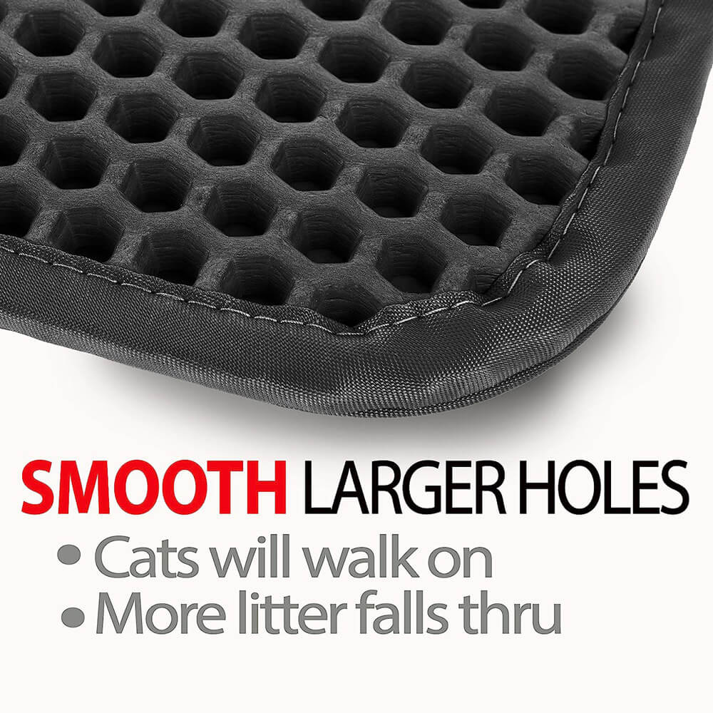 iPrimio Jumbo Size Cat Litter Trapper Mat, 32” x 30”, Black