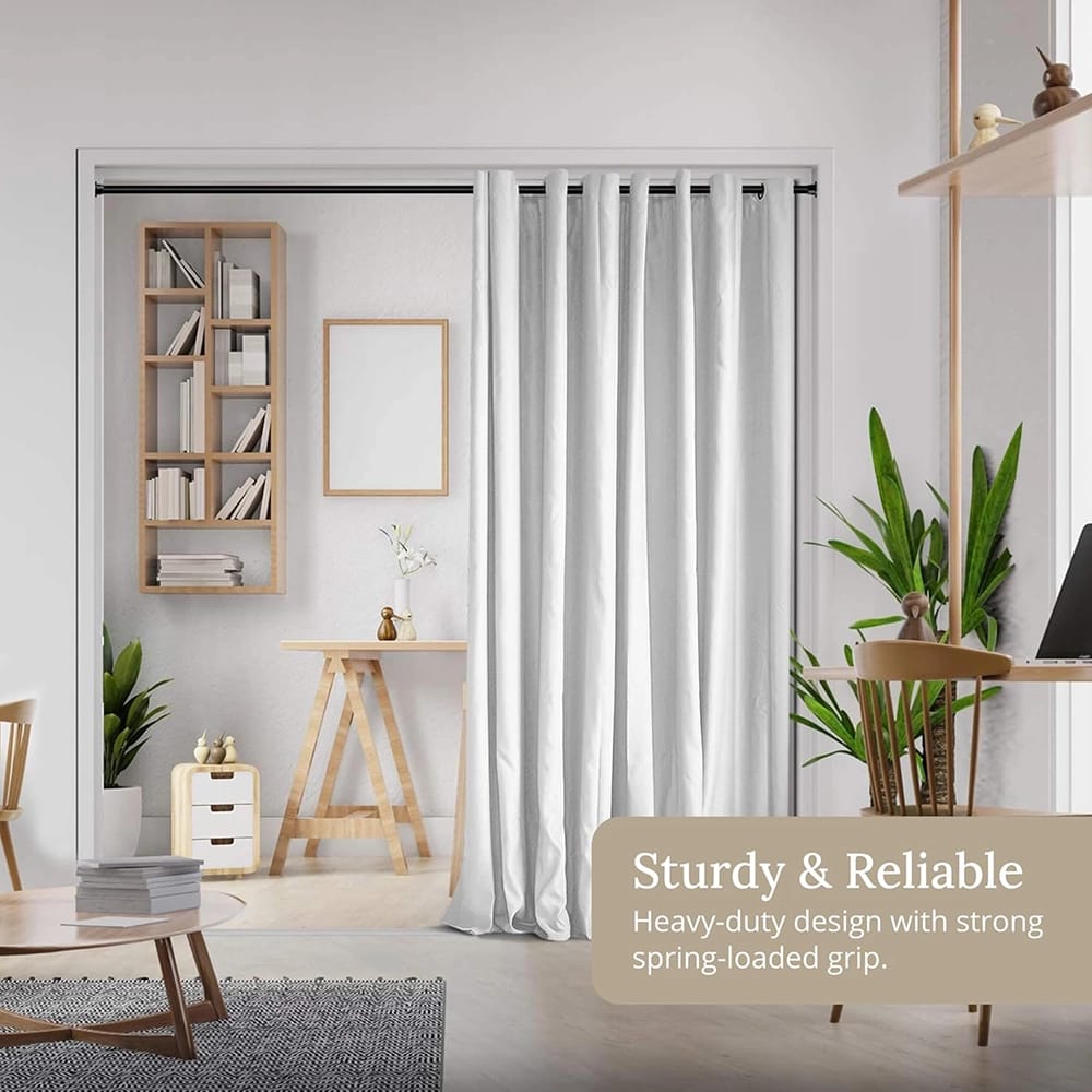 Room/Dividers/Now Tension Curtain Rod, 80"-120", Black