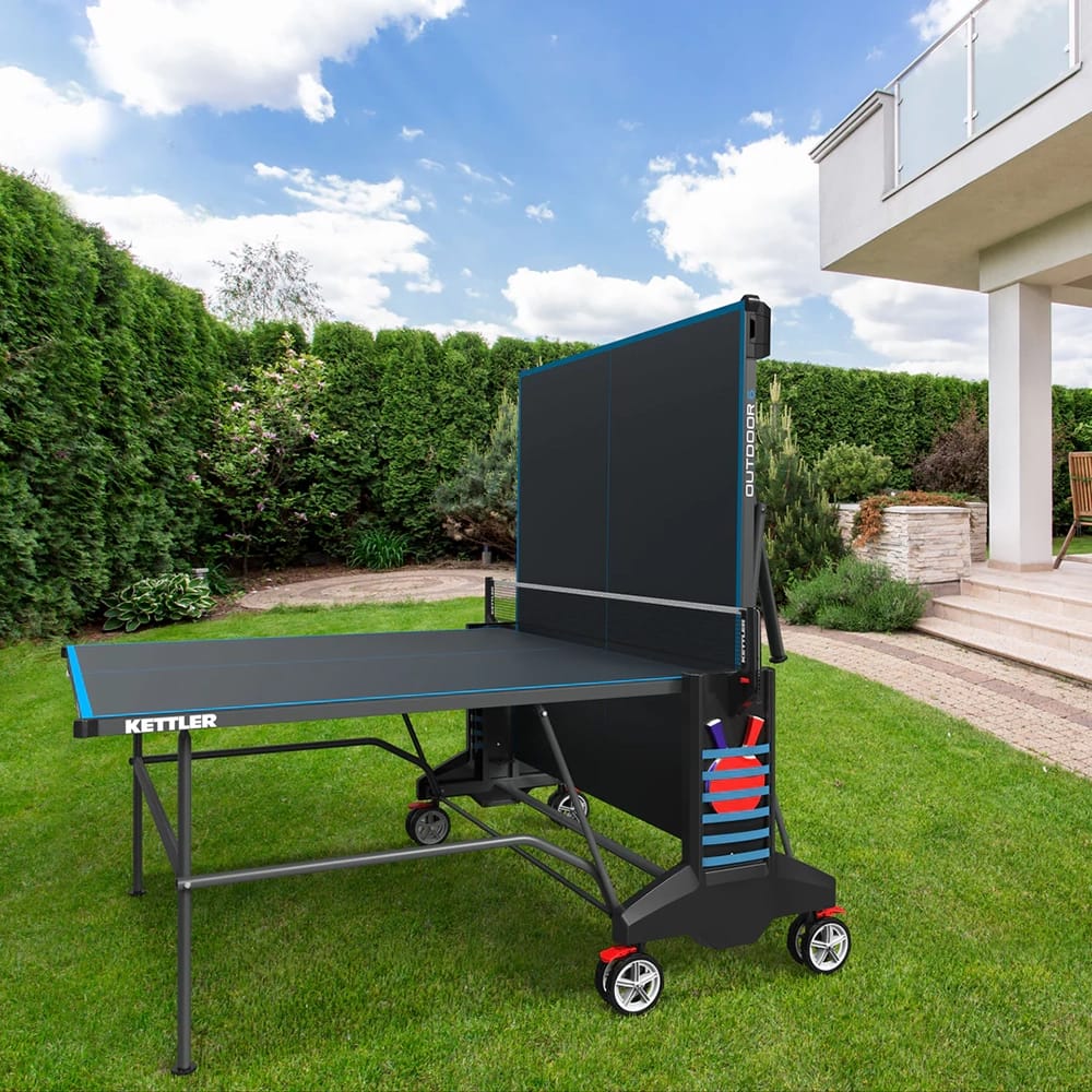 KETTLER Outdoor 6 Table Tennis 4-Player Bundle