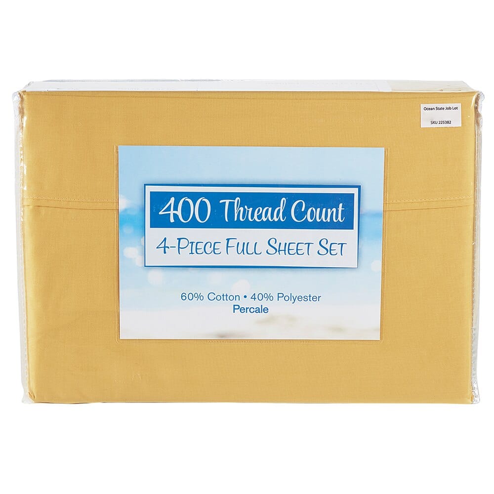 Coastal Collection 400 Thread Count Full Sheet Set, 4-Piece