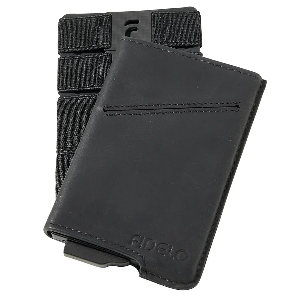 Fidelo RFID Blocking Minimalist Wallet, Black