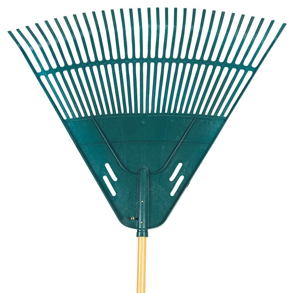 33" Plastic Leaf Rake with Foam Grip Handle