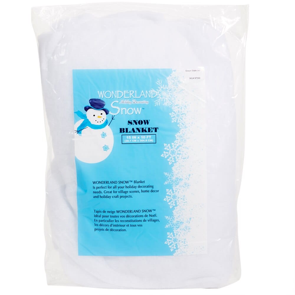 Wonderland Snow Christmas Snow Blanket, 15" x 10'