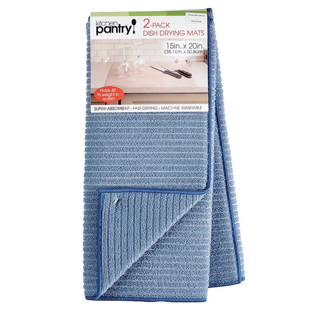 Kitchen Pantry Dish Drying Mats, 2 Count