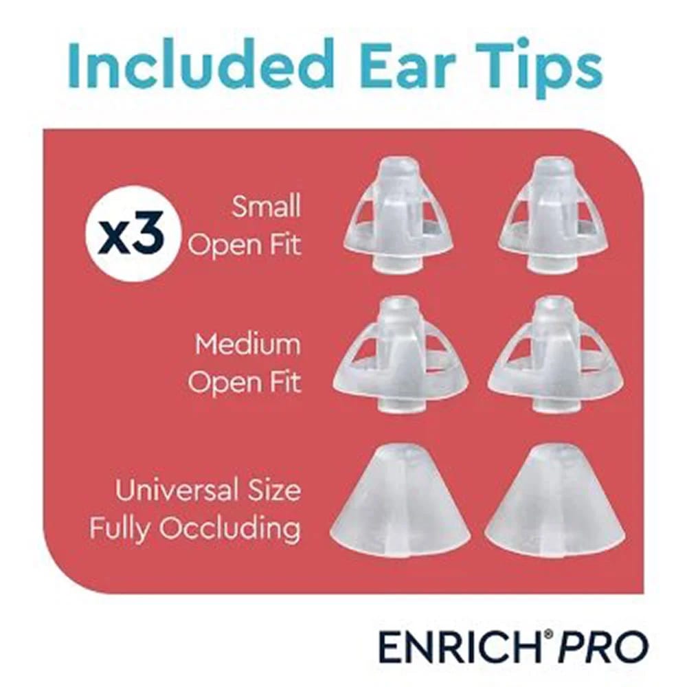 Lucid Hearing Enrich Pro OTC Hearing Aids, 40 Batteries Included