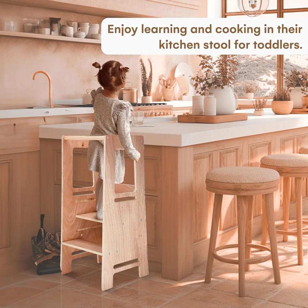 Childlike Behavior Wooden Kids Step Stool