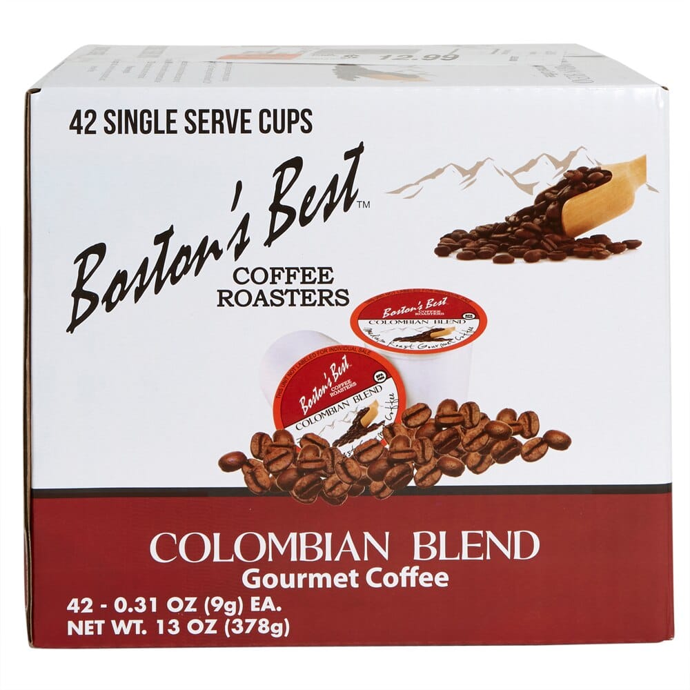 Boston's Best Medium Roast Colombian Blend Gourmet Coffee Cups, 42 Count