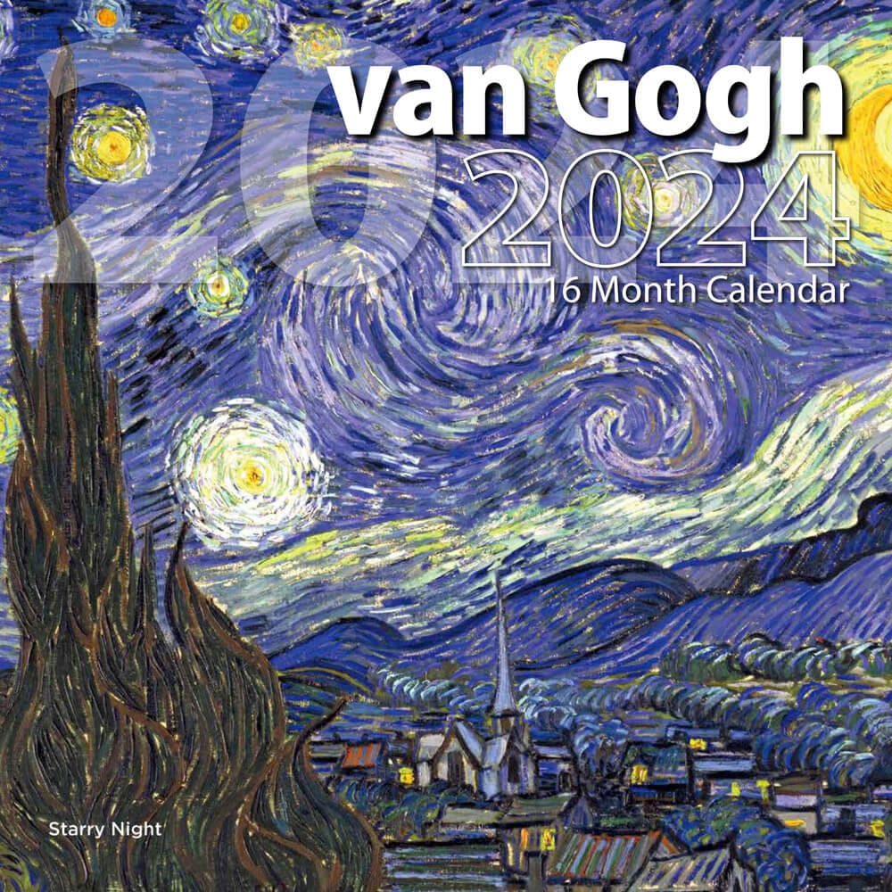 2024 van Gogh Themed 16 Month Wall Calendar, 12"