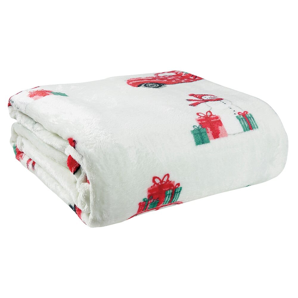 Mistletoe Collection Oversized Velvet Plush Throw Blanket