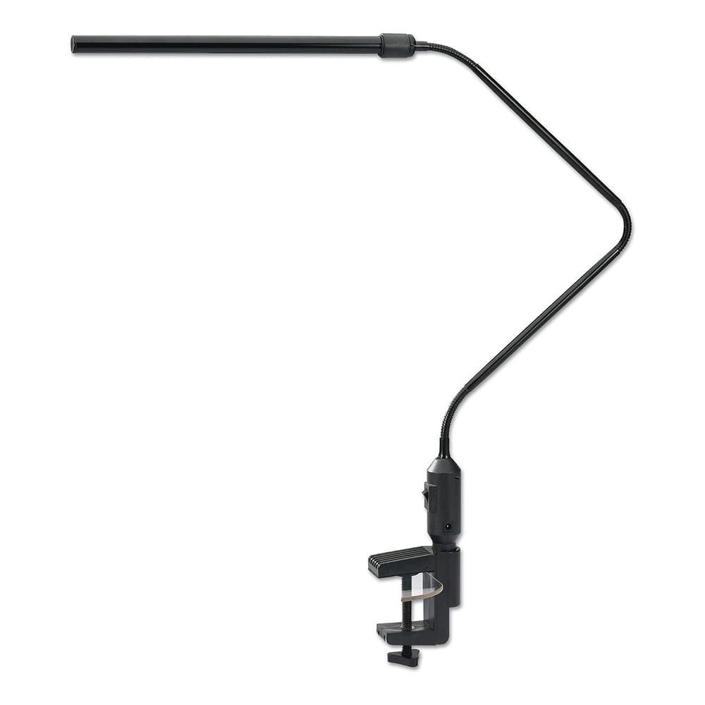 Alera LED Desk Lamp With Interchangeable Base Or Clamp, Black