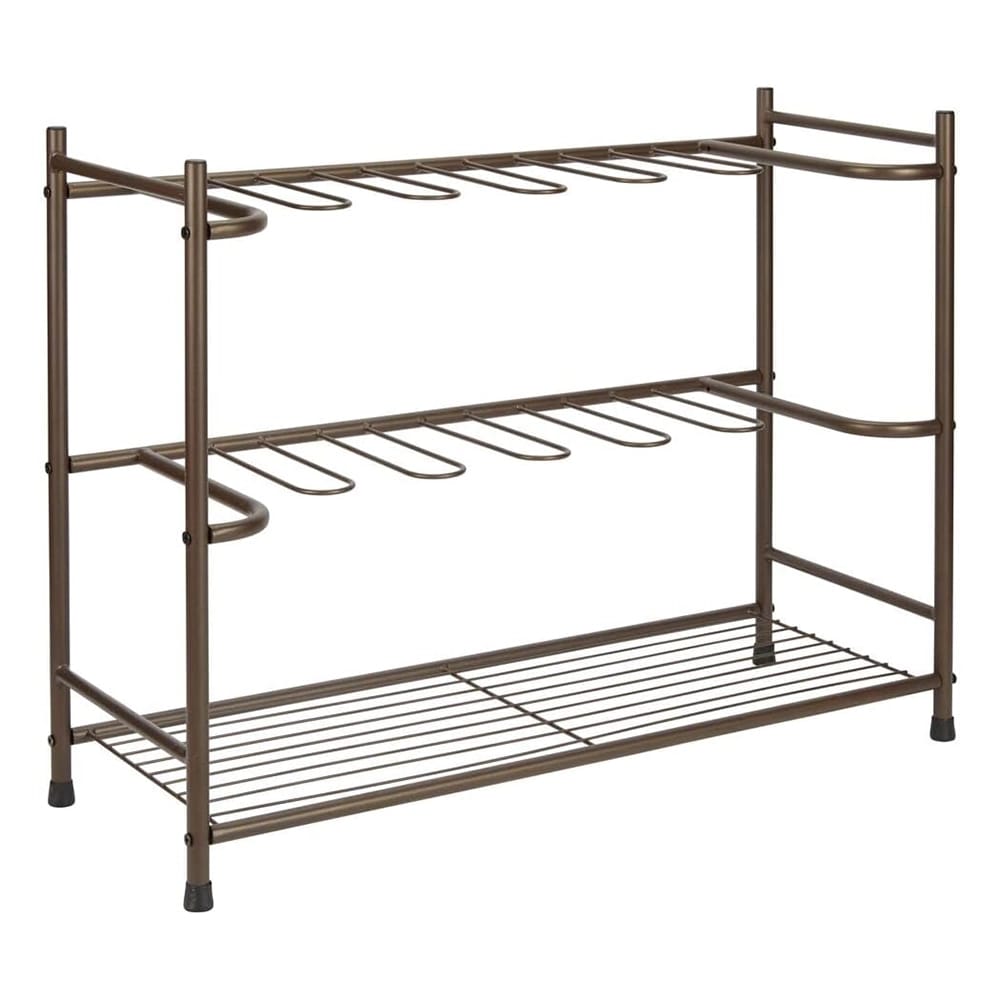 mDesign Boot Storage and Organizer Rack, Espresso