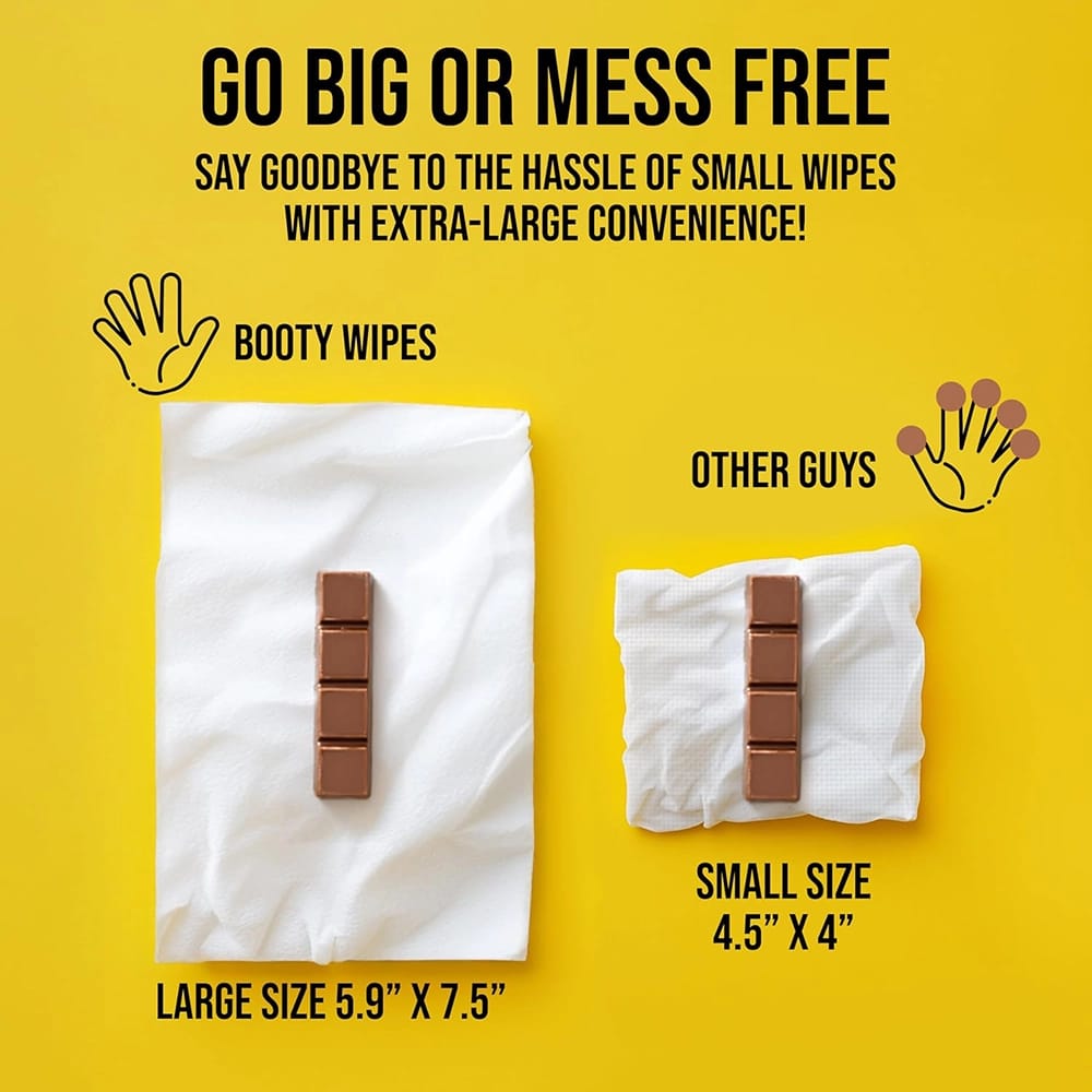 BOOTY WIPES Flushable Wipes for Adults, 80 ct., 4 Pack