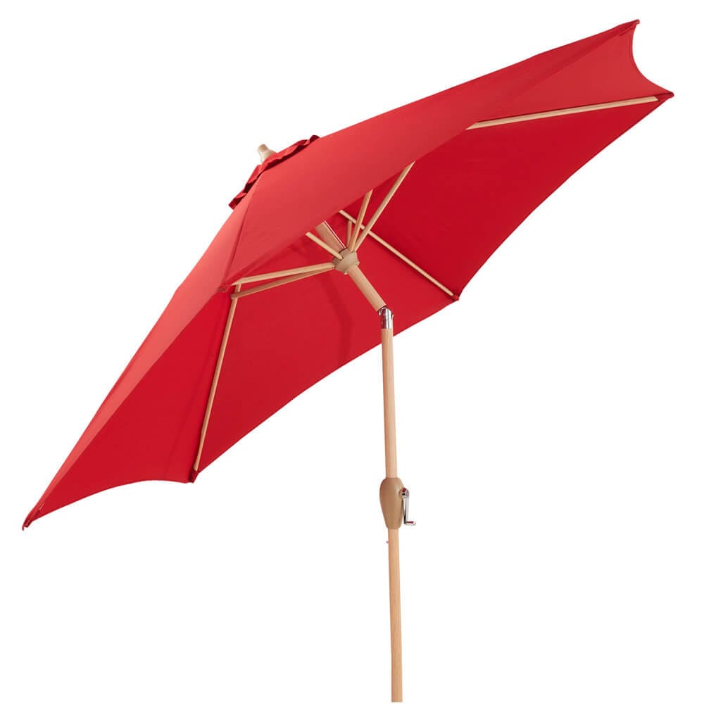 9' Market Umbrella with Crank & Tilt, Red