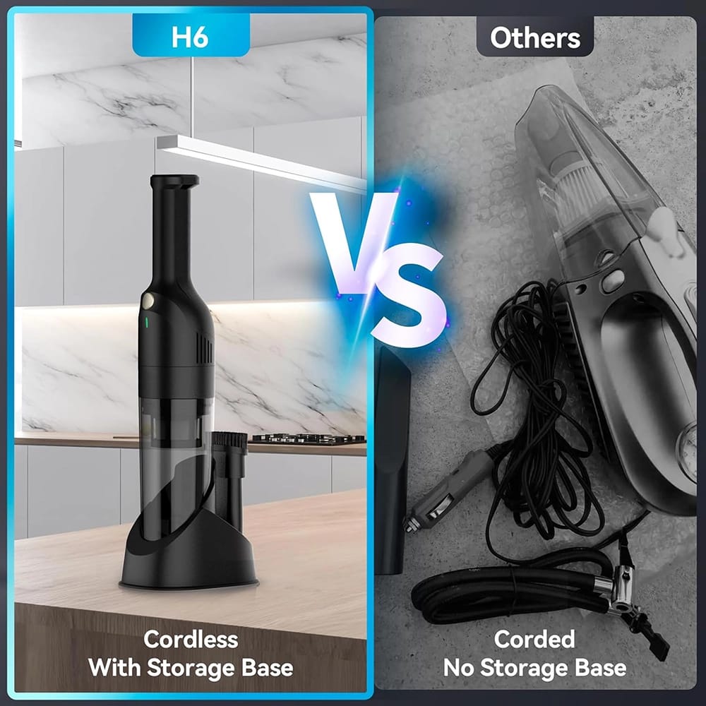 Rechargeable Cordless Handheld Vacuum, Black