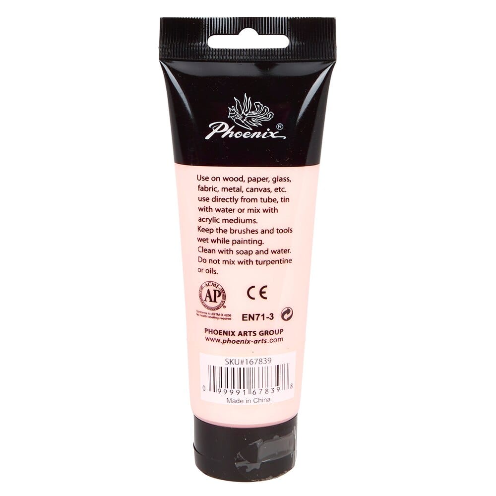 Phoenix Artist's Acrylic Paint, Light Portrait Pink, 120 ml