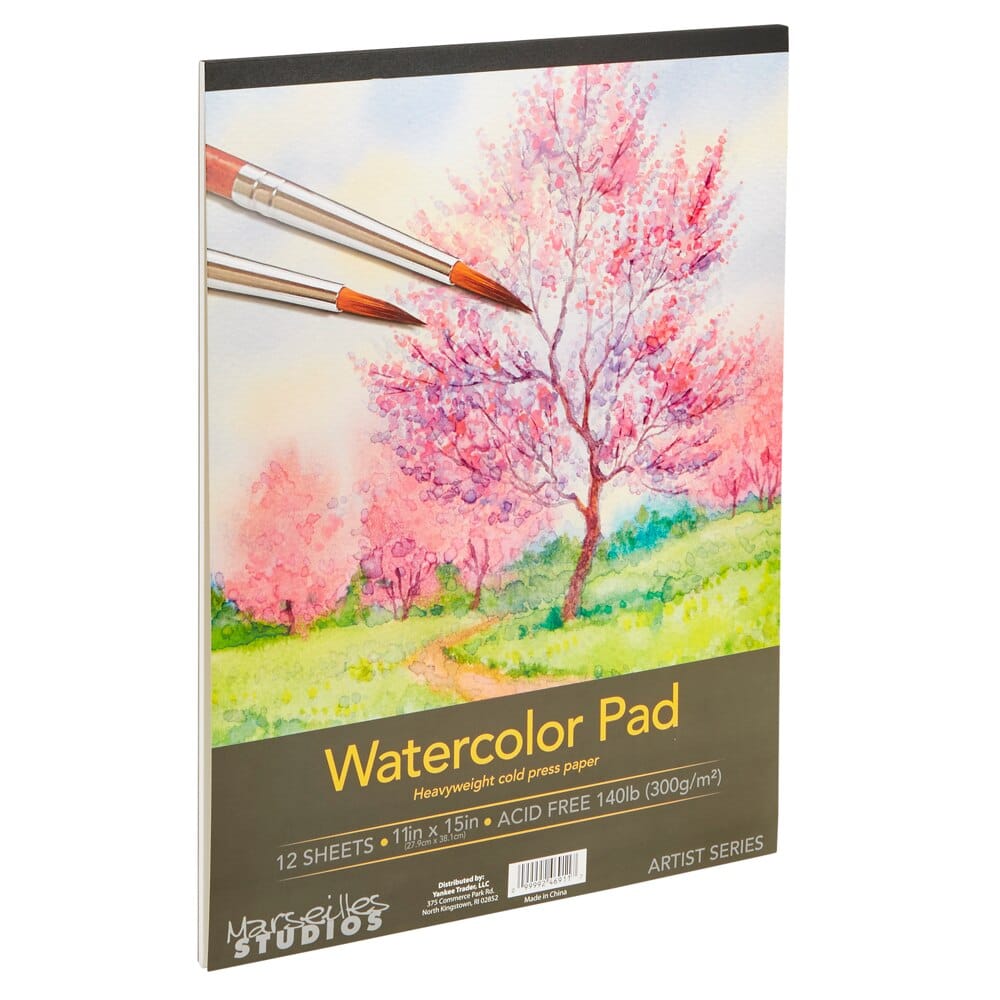 Marseilles Studios Watercolor Pad, 11" x 15", 12 Sheets