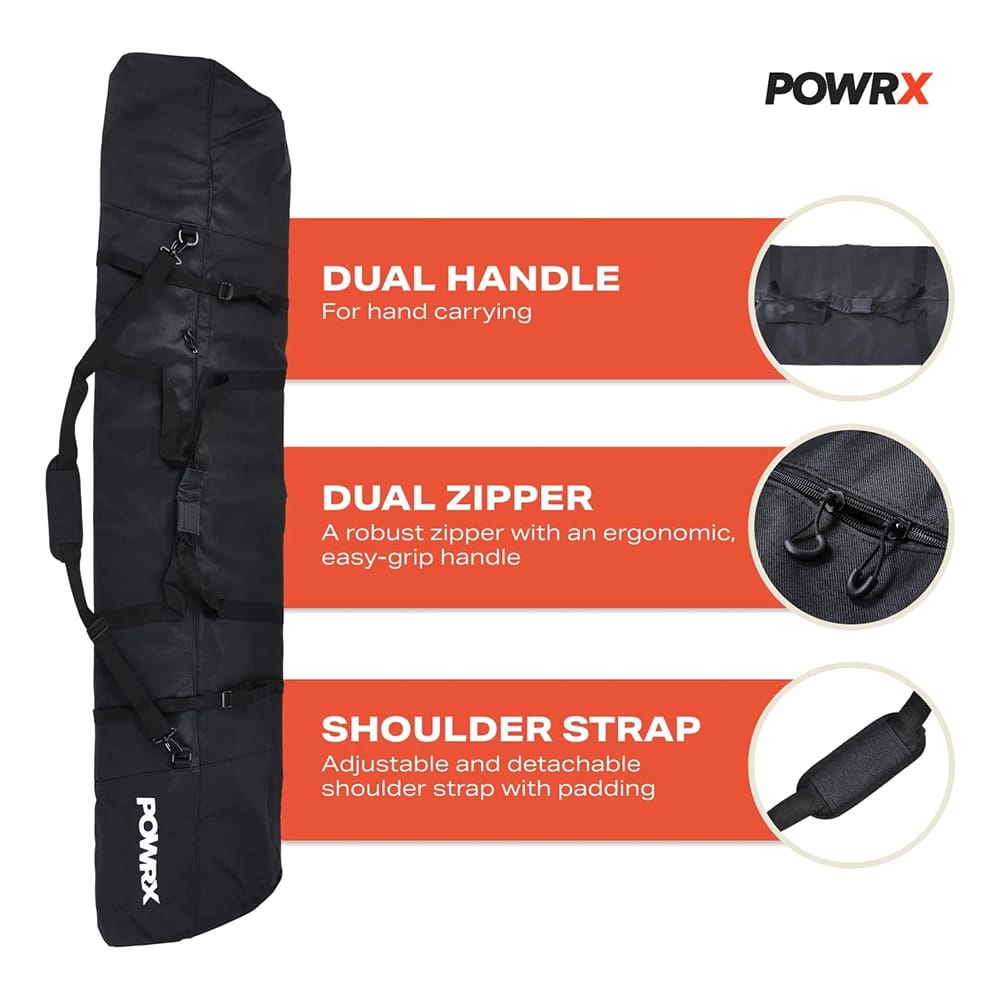 PowerX Padded Snowboard Bag, Black