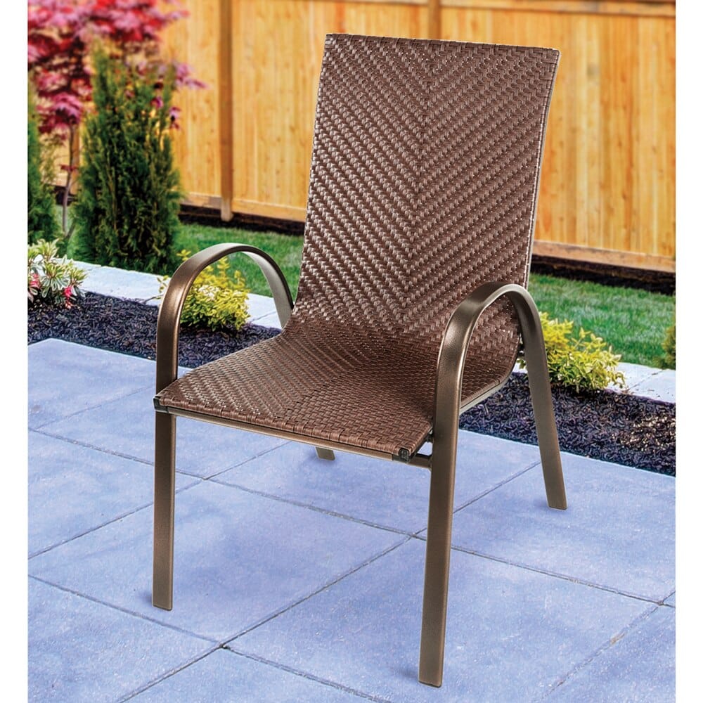 Outdoor Living Accents Resin Wicker Stackable Chair