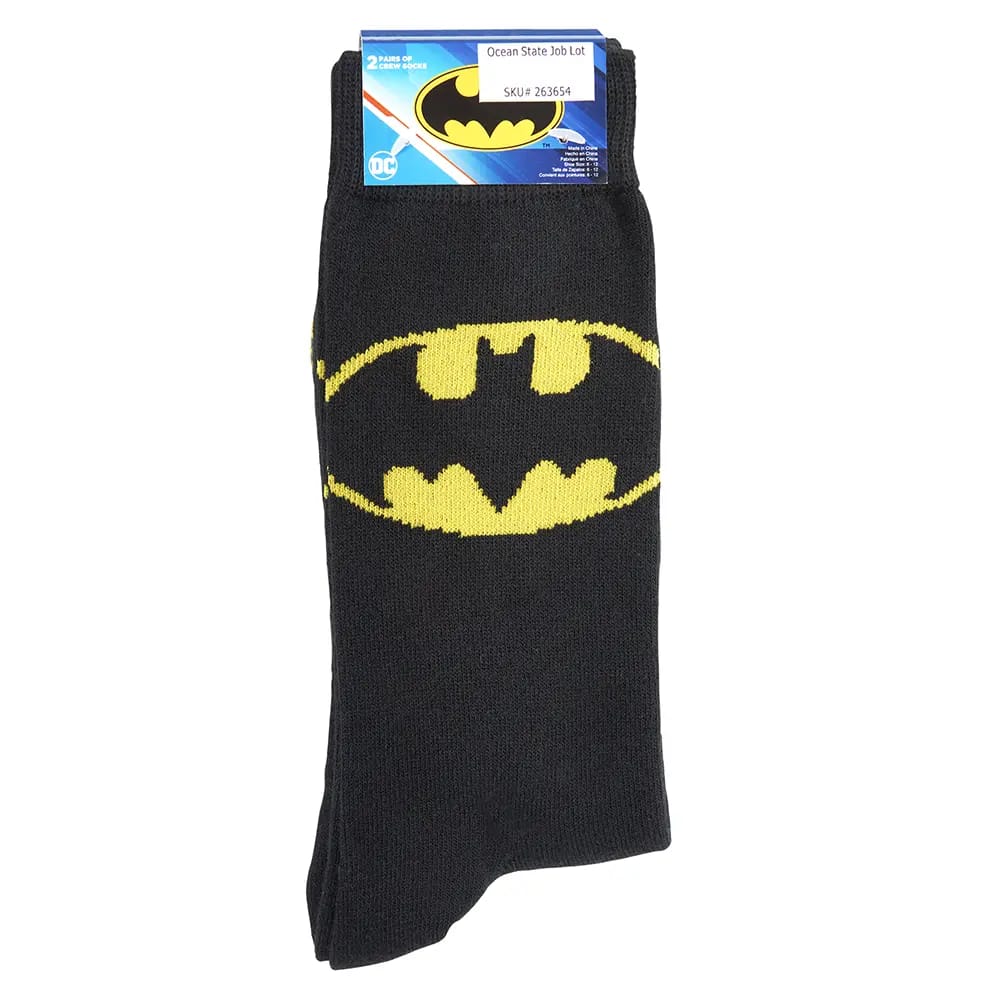 Men's Novelty Crew Socks, 2 Pack