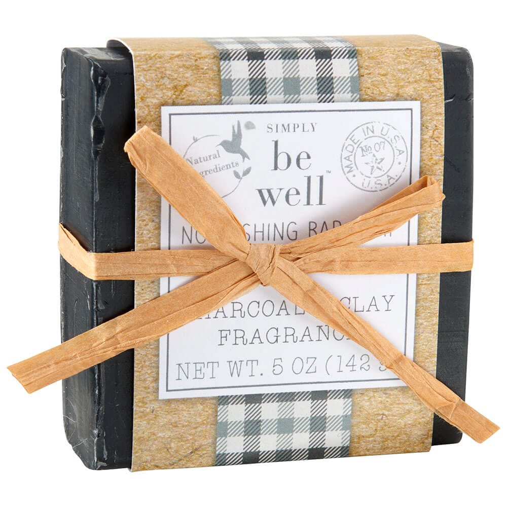 Simply Be Well Charcoal Clay Scented Bar Soap with Charcoal & Tea Tree Oil, 5 oz