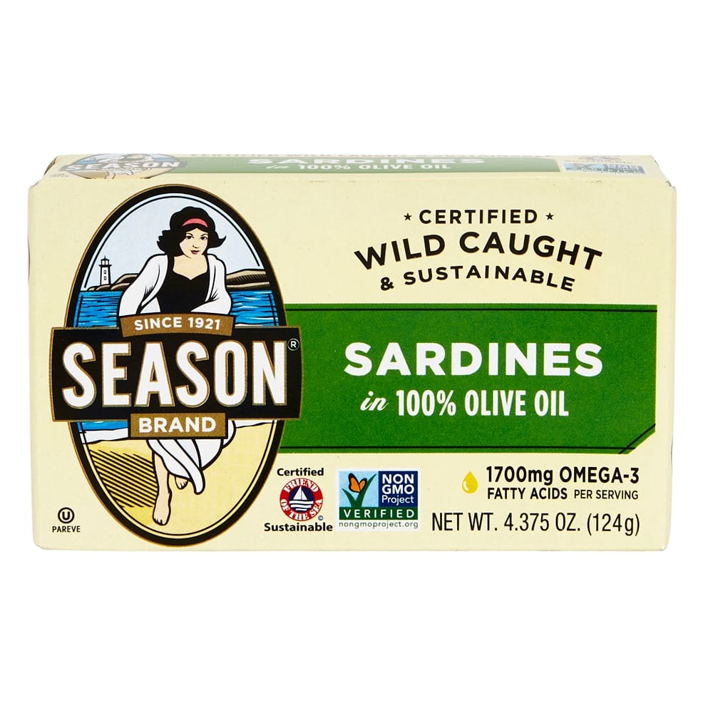 Season Brand Sardines in Olive Oil, 4.375 oz