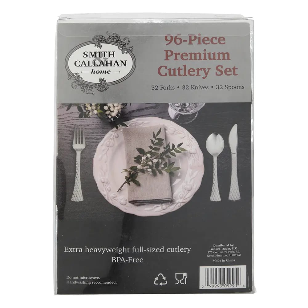 Smith & Callahan 96-Piece Brilliant Silver Premium Cutlery Set
