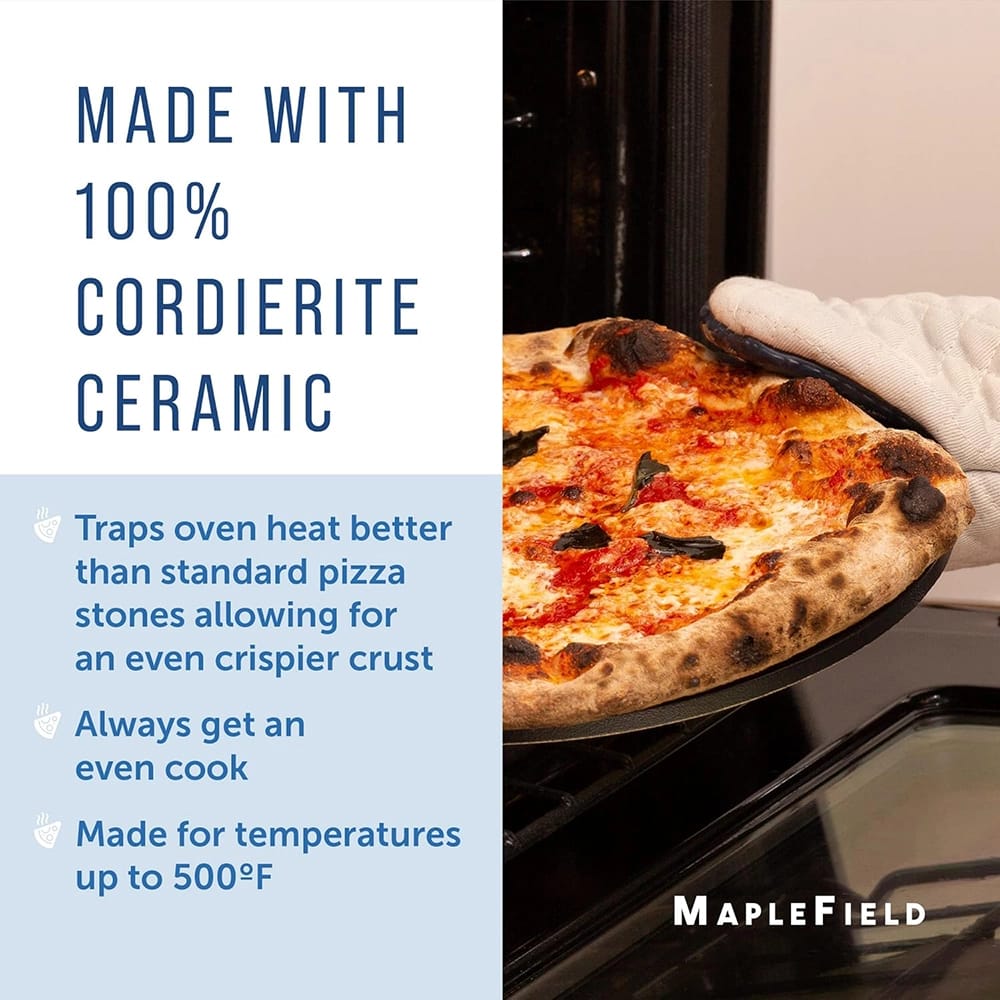 Ceramic Pizza Stones, Black, 2 Pack