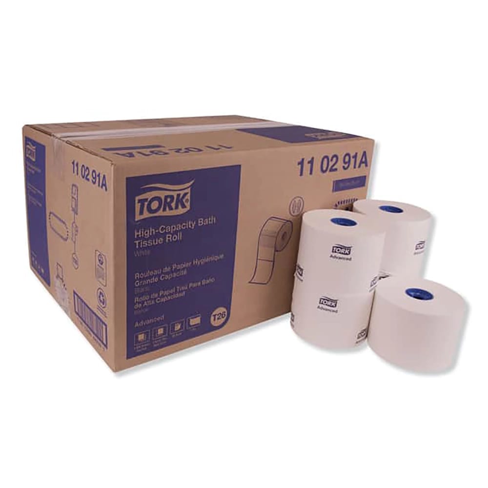 Tork Advanced High Capacity Bath Tissue, 1-Ply, White, 2000 Sheets/Roll, 36 Rolls