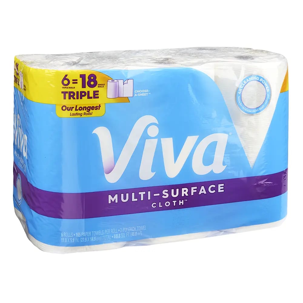 Viva Multi Surface Triple Roll Paper Towel, 6=18