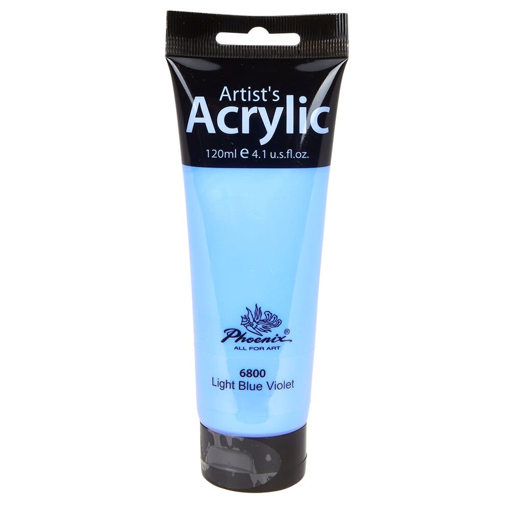 Phoenix Artist's Acrylic Paint, Light Blue Violet, 120 ml