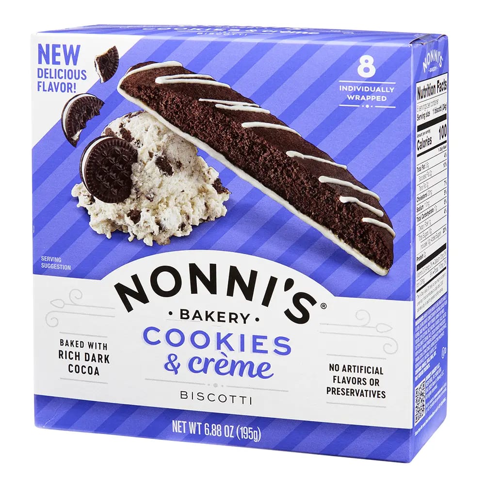 Nonni's Cookies & Creme Biscotti, 8 pk, 6.88 oz