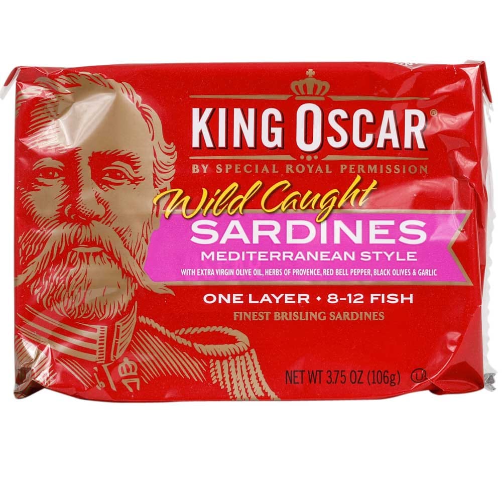 King Oscar Mediterranean Style Wild Caught Sardines, 3.75 oz