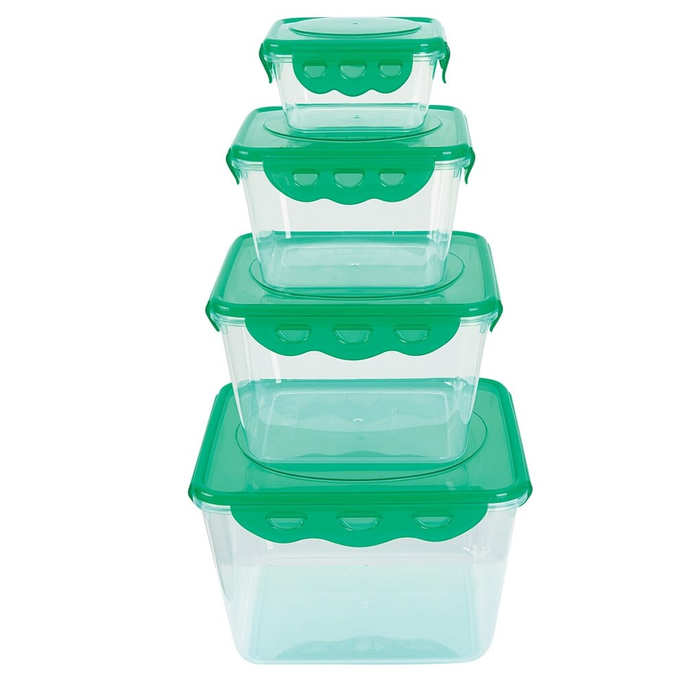 Think Fresh Square Easy Lock Airtight Food Storage Containers, 4 Piece