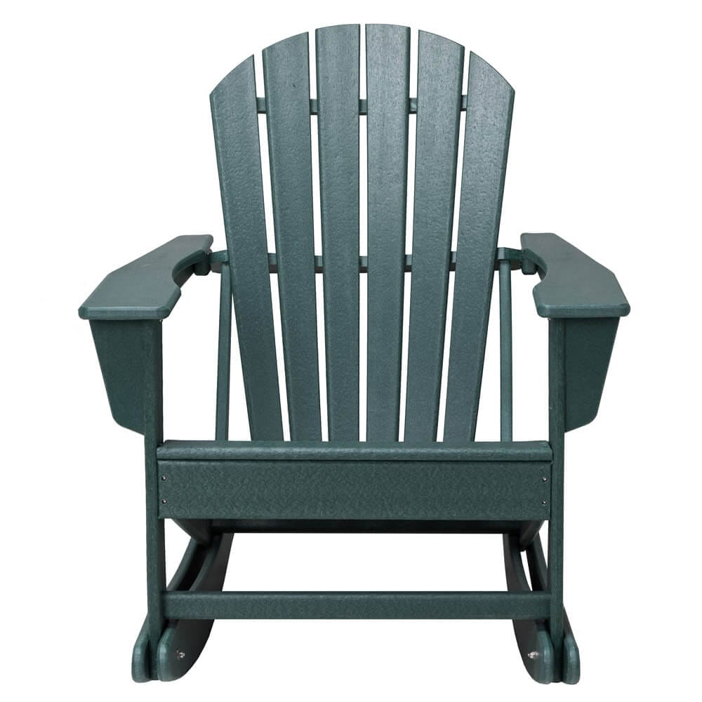 All-Weather Adirondack Rocking Chair, Dark Green