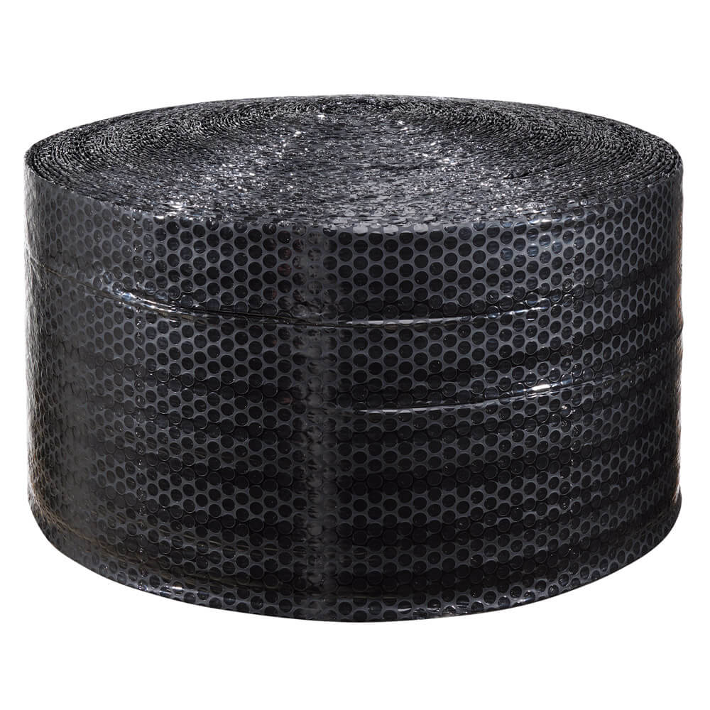 12" x 250' Perforated Bubble Cushion, Black