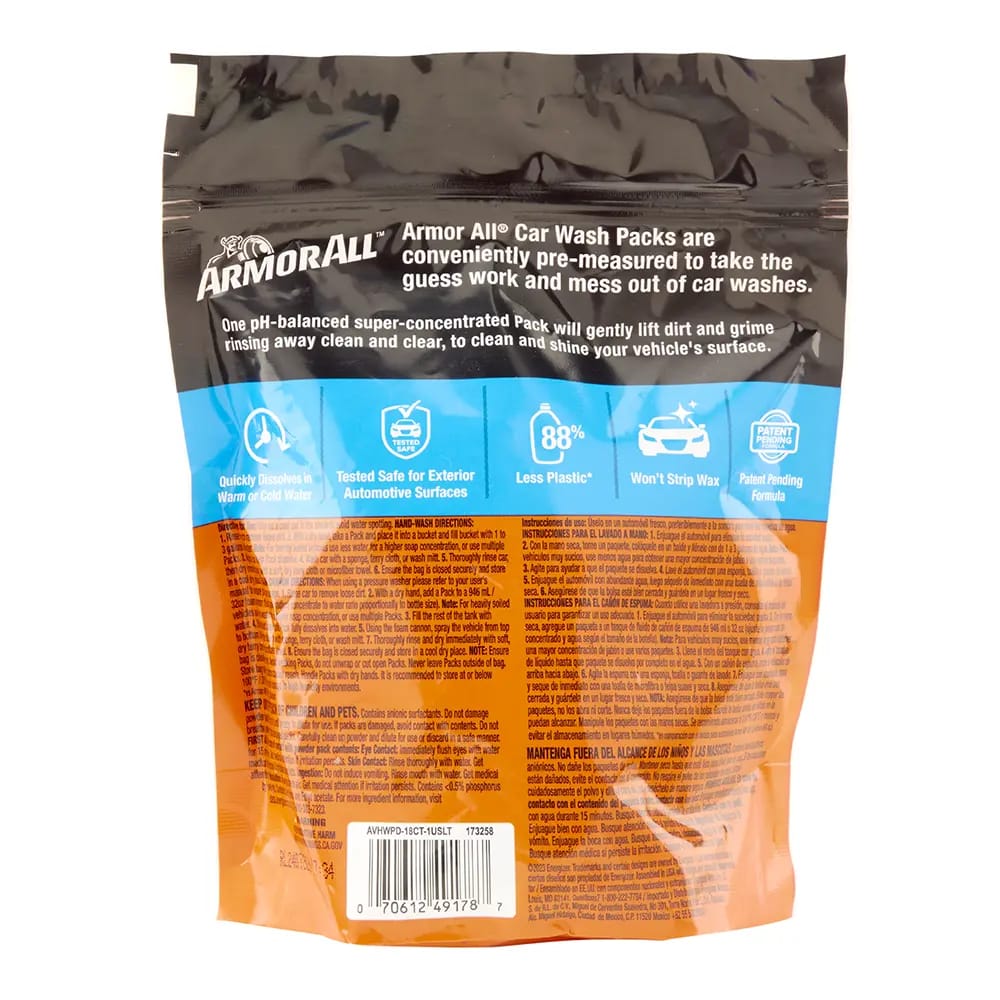 Armor All Car Wash Pods, 18 ct