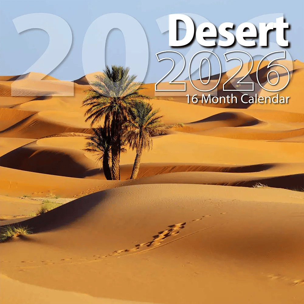 2026 Desert Themed 16 Month Wall Calendar, 12"