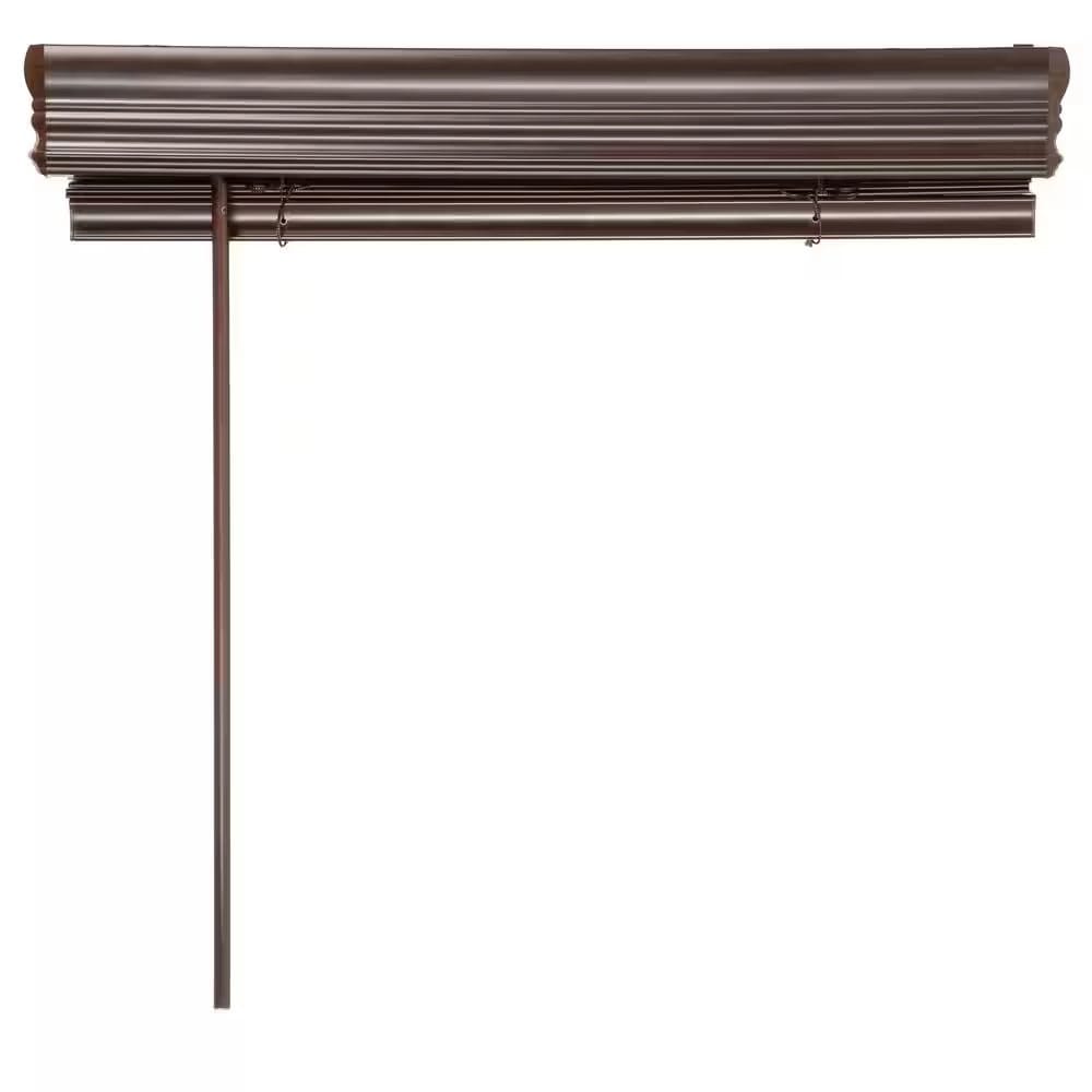 Cordless Premium Faux Wood Blinds with 2.5" Slats, Espresso, 42" x 64"