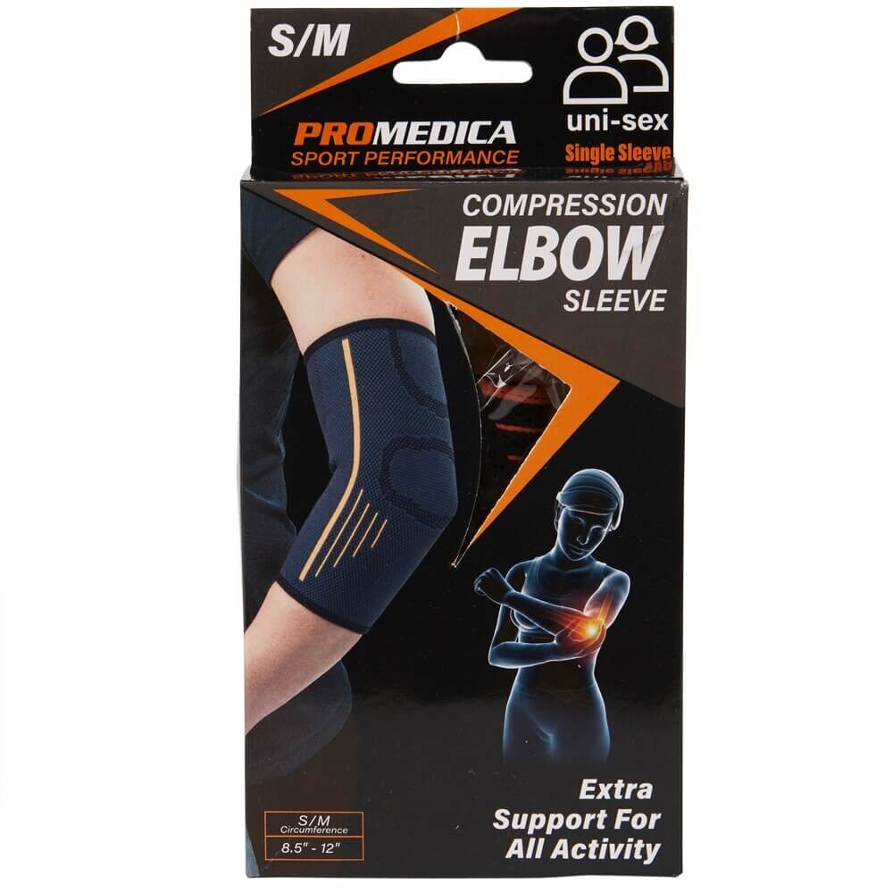 Promedica Sport Performance Uni-Sex Compression Elbow Sleeve, Small/Medium