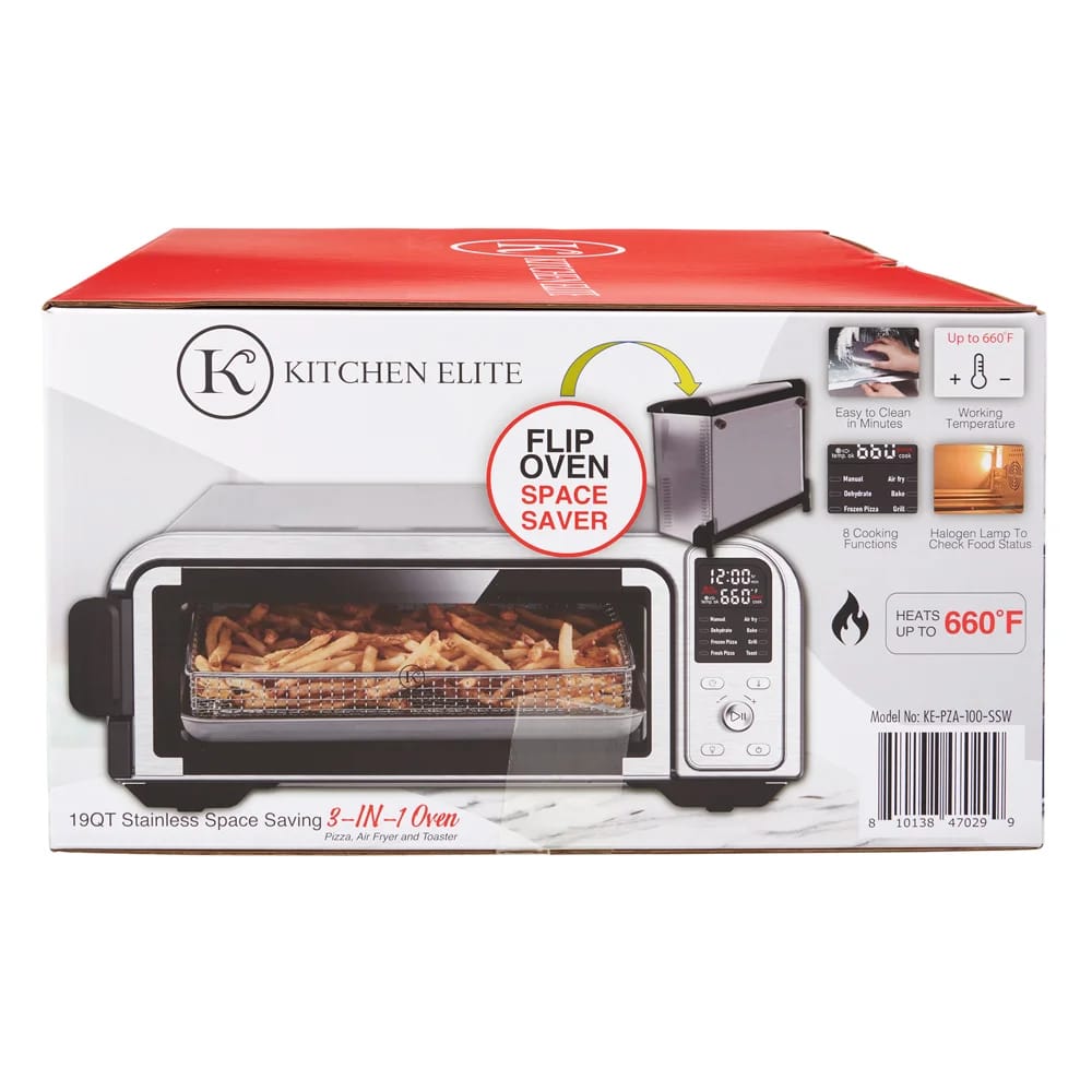 Kitchen Elite Air Fryer Pizza Oven with Hot Stone, 19 Qt