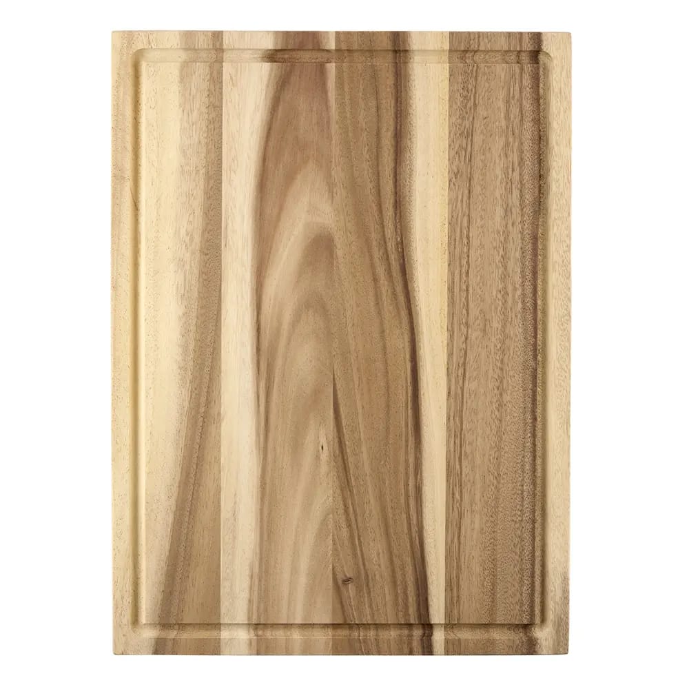 Santa Fe Rectangle Acacia Wood Grooved Cutting Board, 18" x 13"