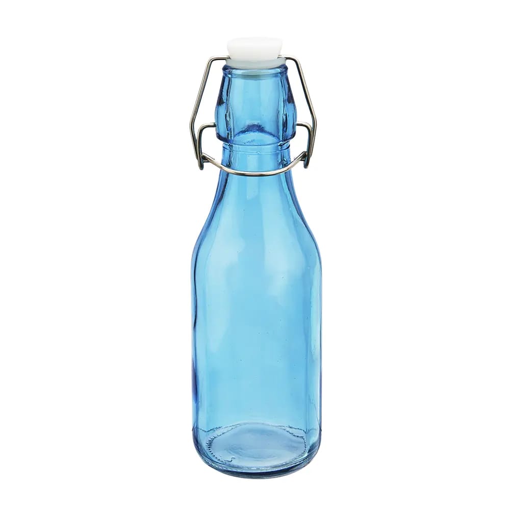 Air Tight Clear Glass Bottle, 9 oz.
