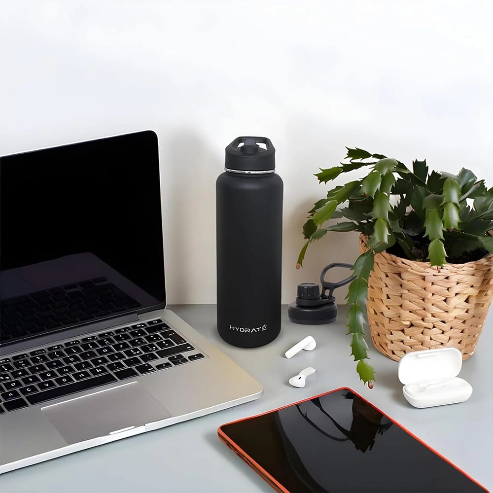 HYDRATE 40 oz Water Bottle, Black