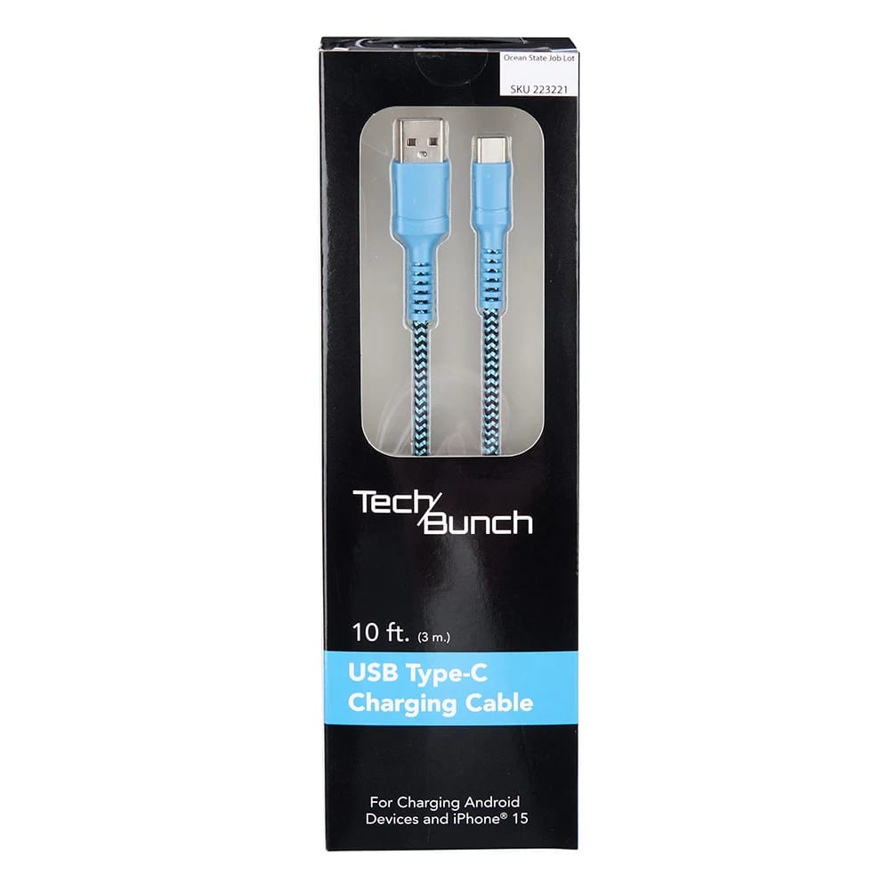 TechBunch USB Type-C Charging Cable, 10'