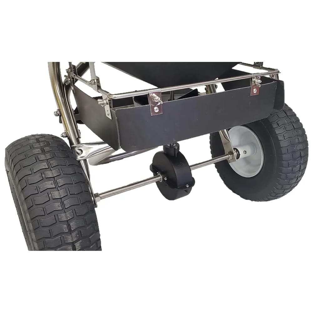 Master Gardner 125 lb. Stainless Steel All-Purpose Broadcast  Fertilizer Spreader