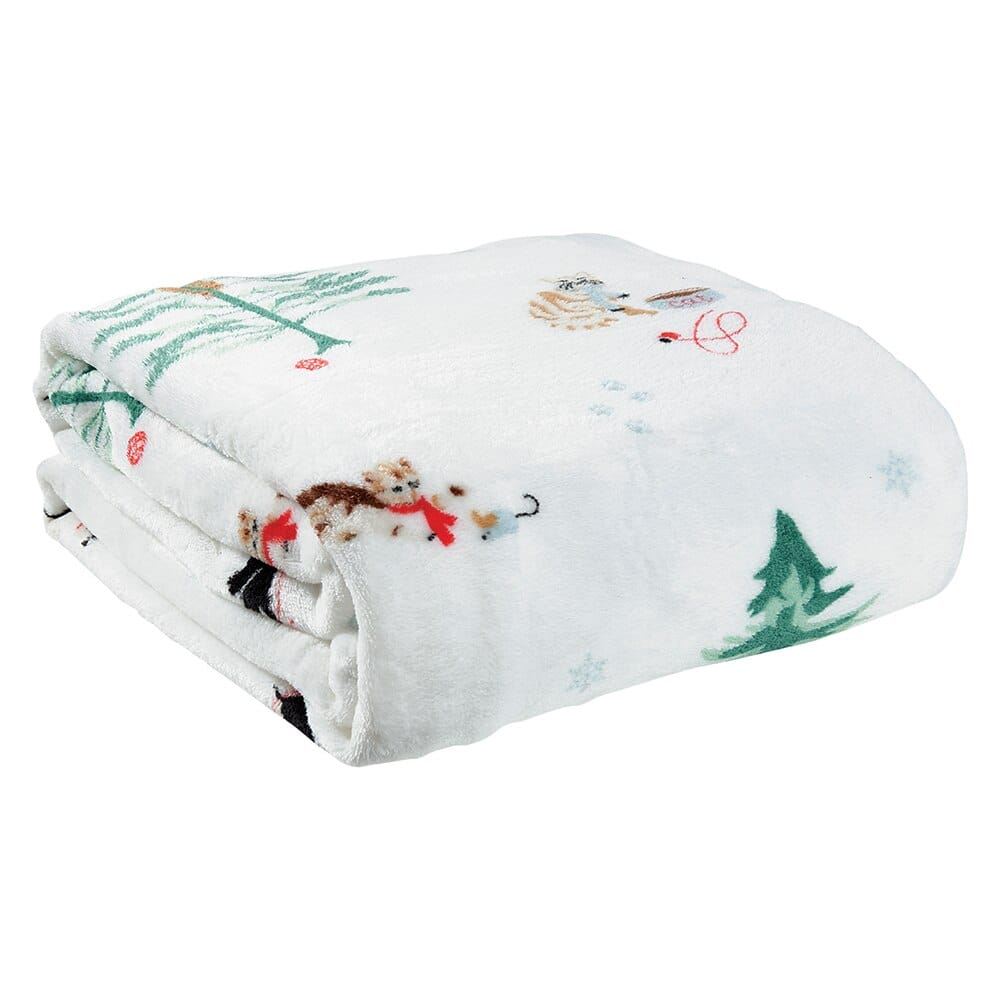 Mistletoe Collection Oversized Velvet Plush Throw Blanket