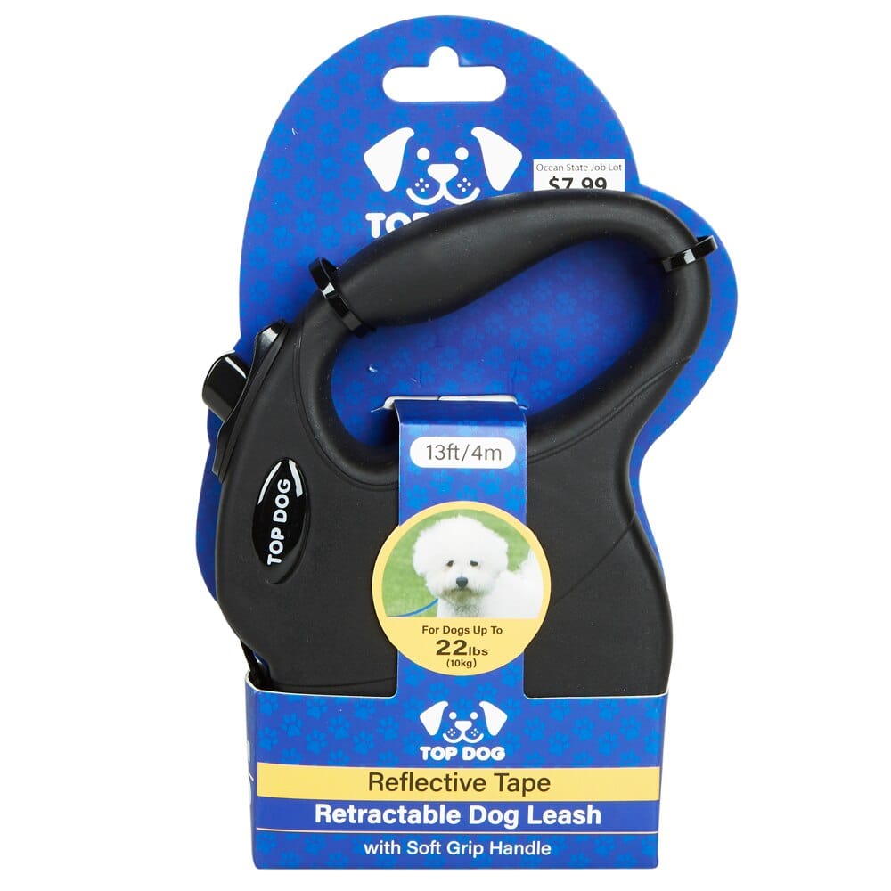 Reflective Tape Retractable Dog Leash, Small