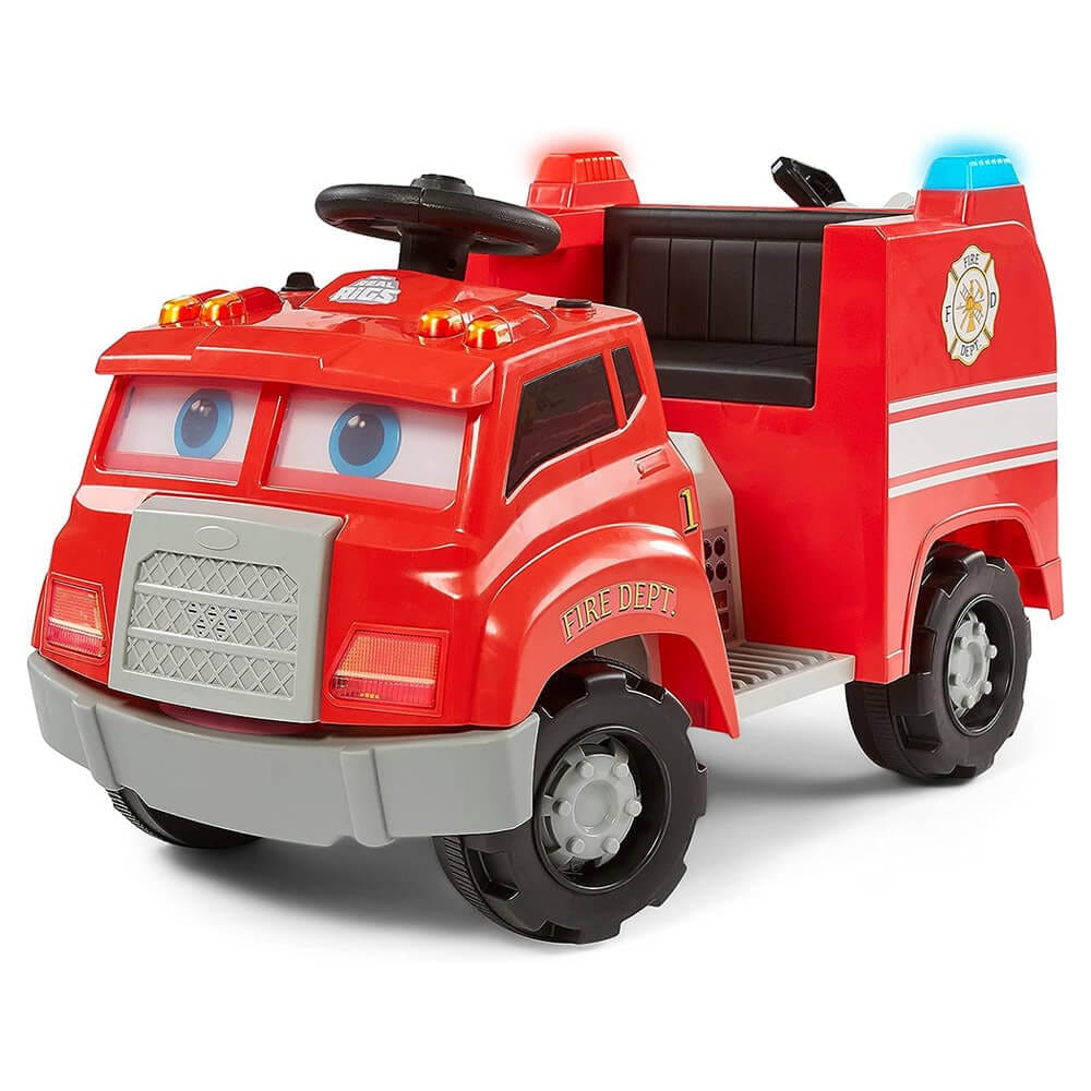 Kid Trax 6V Real Rigs Fire Truck Interactive Ride-On Toy