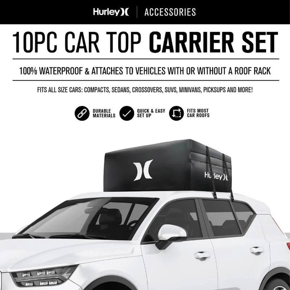 Hurley 10-Piece Car Top Carrier Set